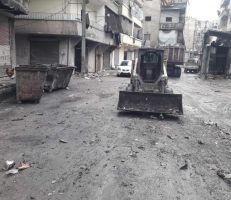 مجلس مدينة حلب يستجيب لـ "المشهد" ويتابع واقع النظافة في حي صلاح الدين .